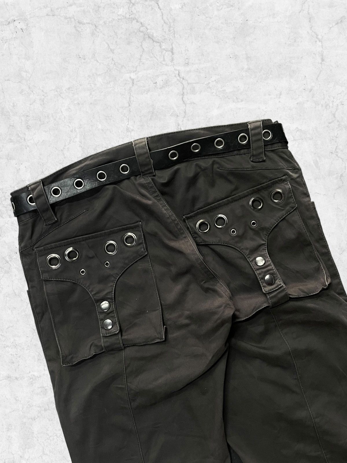 GOSTAR DE FUGA × Le Grande Bleu (L.G.B.) × Tete Homme Amaranline Japan Rivet Gun Pocket Pants With Leather Belt Size US 32 / EU 48 - 7 Thumbnail