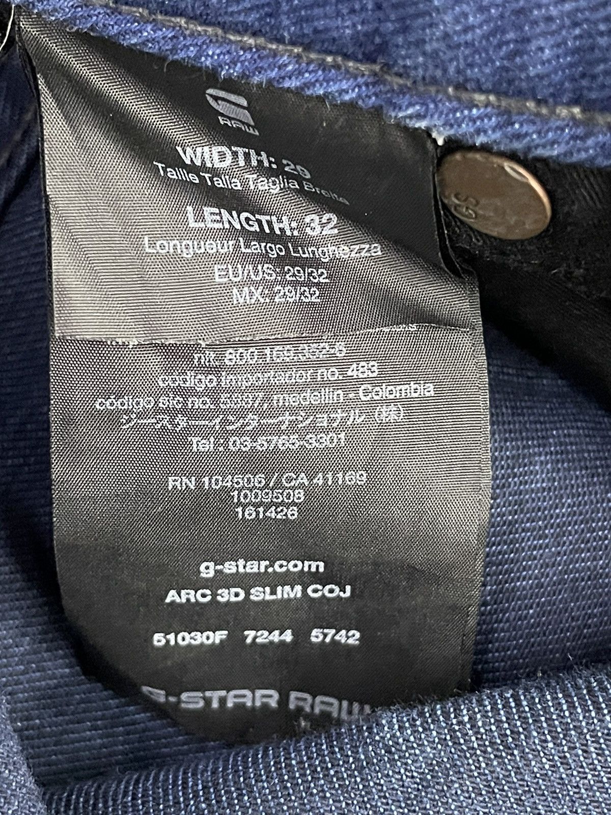 G-Star × Vintage G Star Raw 3D Slim Distressed Denim With Braided Belt Size US 31 - 16 Thumbnail