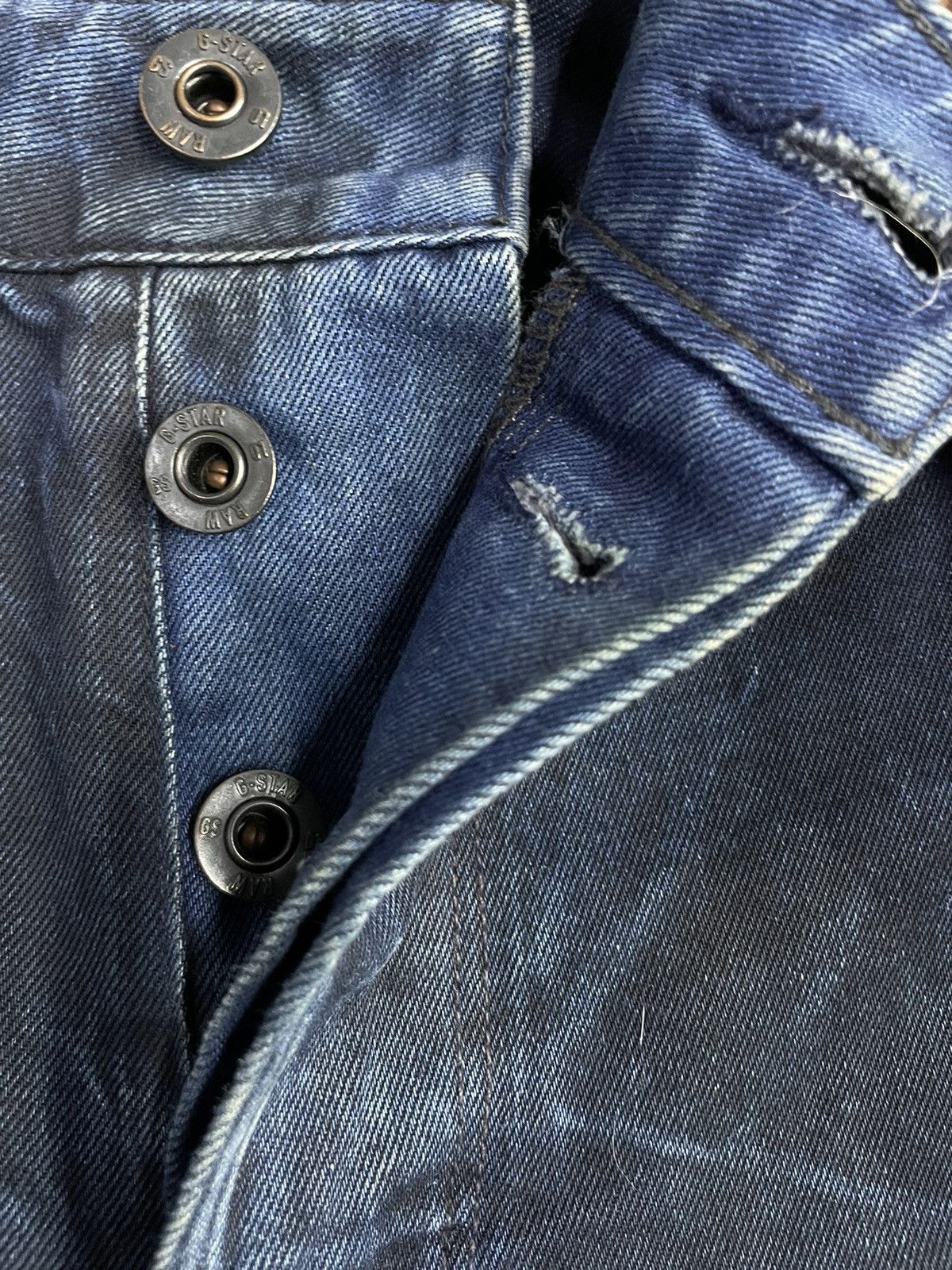 G-Star × Vintage G Star Raw 3D Slim Distressed Denim With Braided Belt Size US 31 - 8 Thumbnail