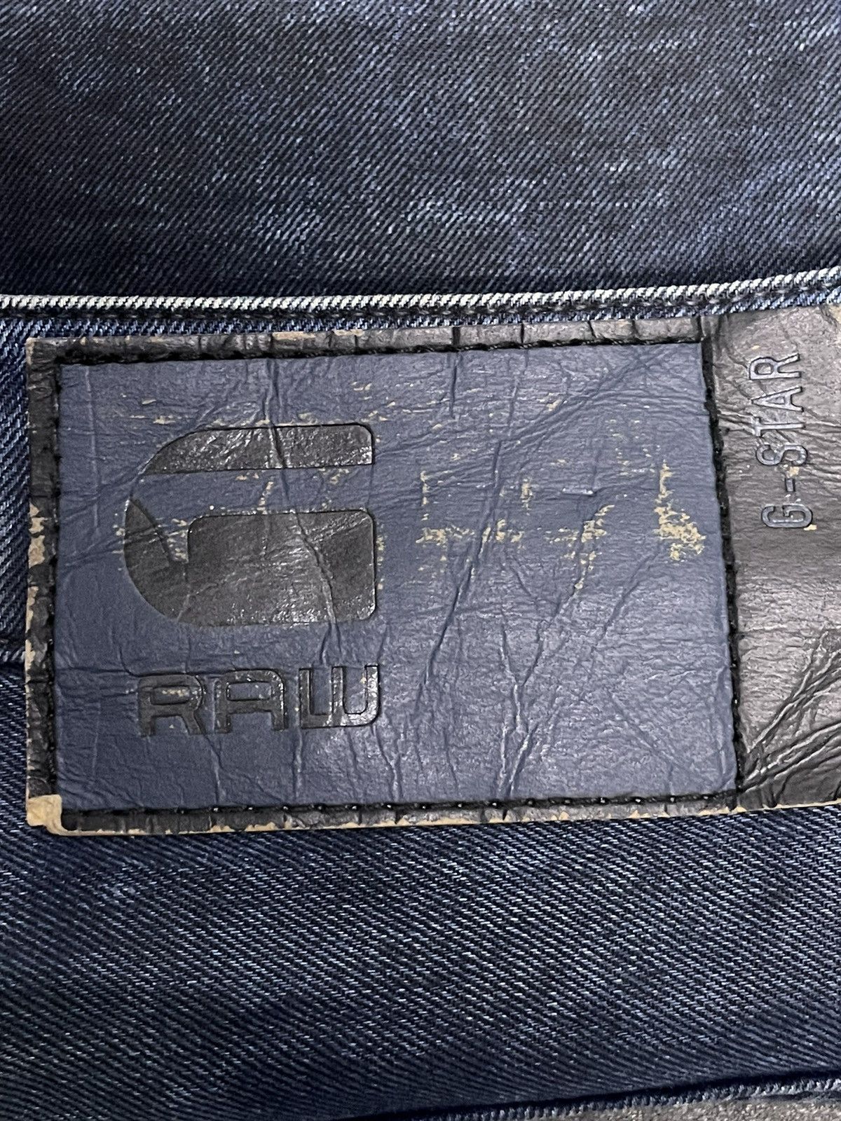 G-Star × Vintage G Star Raw 3D Slim Distressed Denim With Braided Belt Size US 31 - 13 Thumbnail