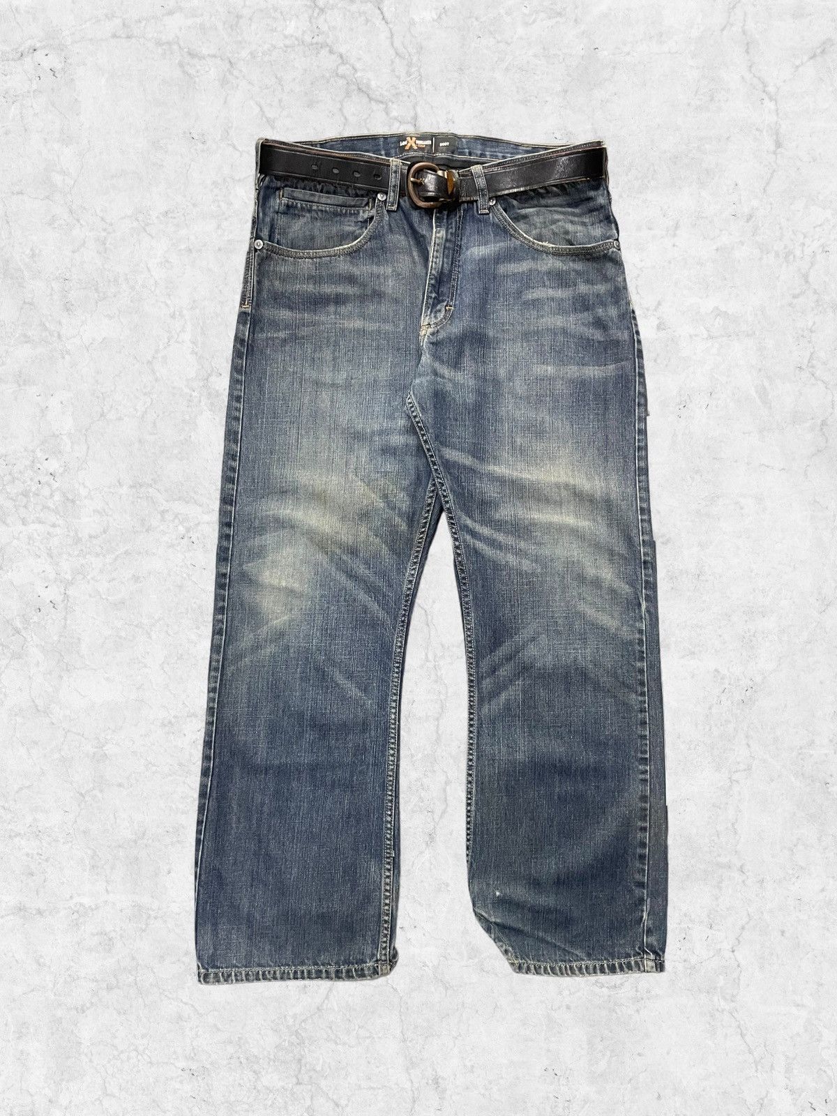 Vintage Lee X Dungarees X Line Boot Denim With Belt
