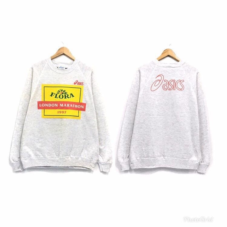 Asics × Sports Specialties × Vintage Vintage 90s Asics Marathon Crewneck Sweatshirt Size US XL / EU 56 / 4 - 3 Thumbnail