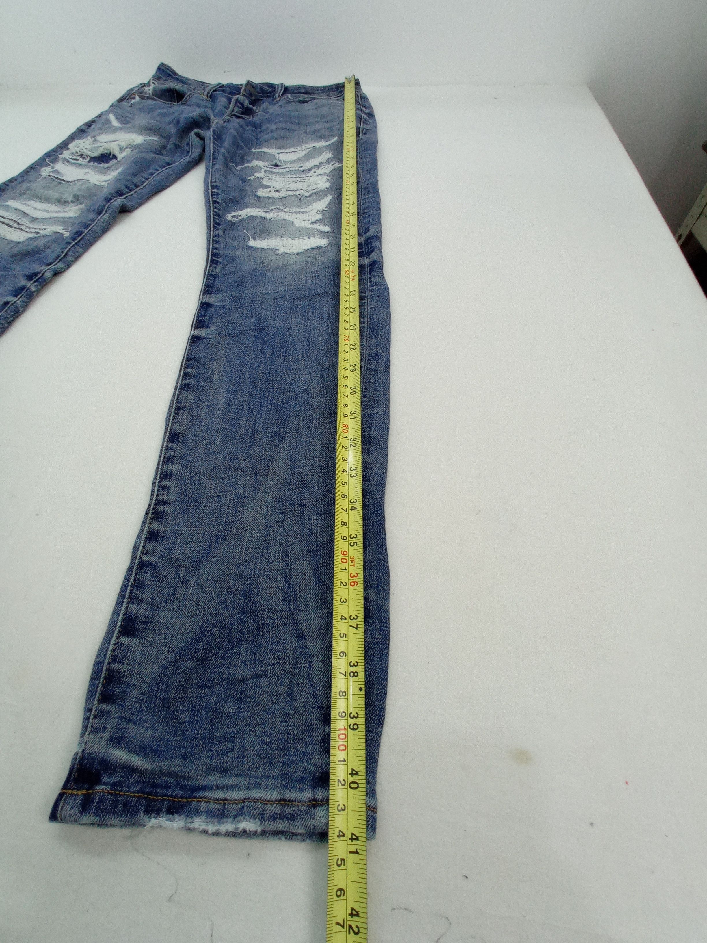 American Eagle Outfitters American Eagle Disstrested Denim Pants Size US 31 - 17 Thumbnail