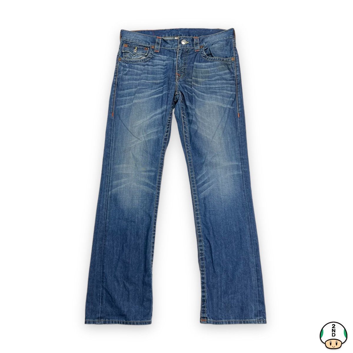 True Religion True Religion Jeans Mens 37x34 Blue Straight Leg Denim Pants Size US 37 - 1 Thumbnail