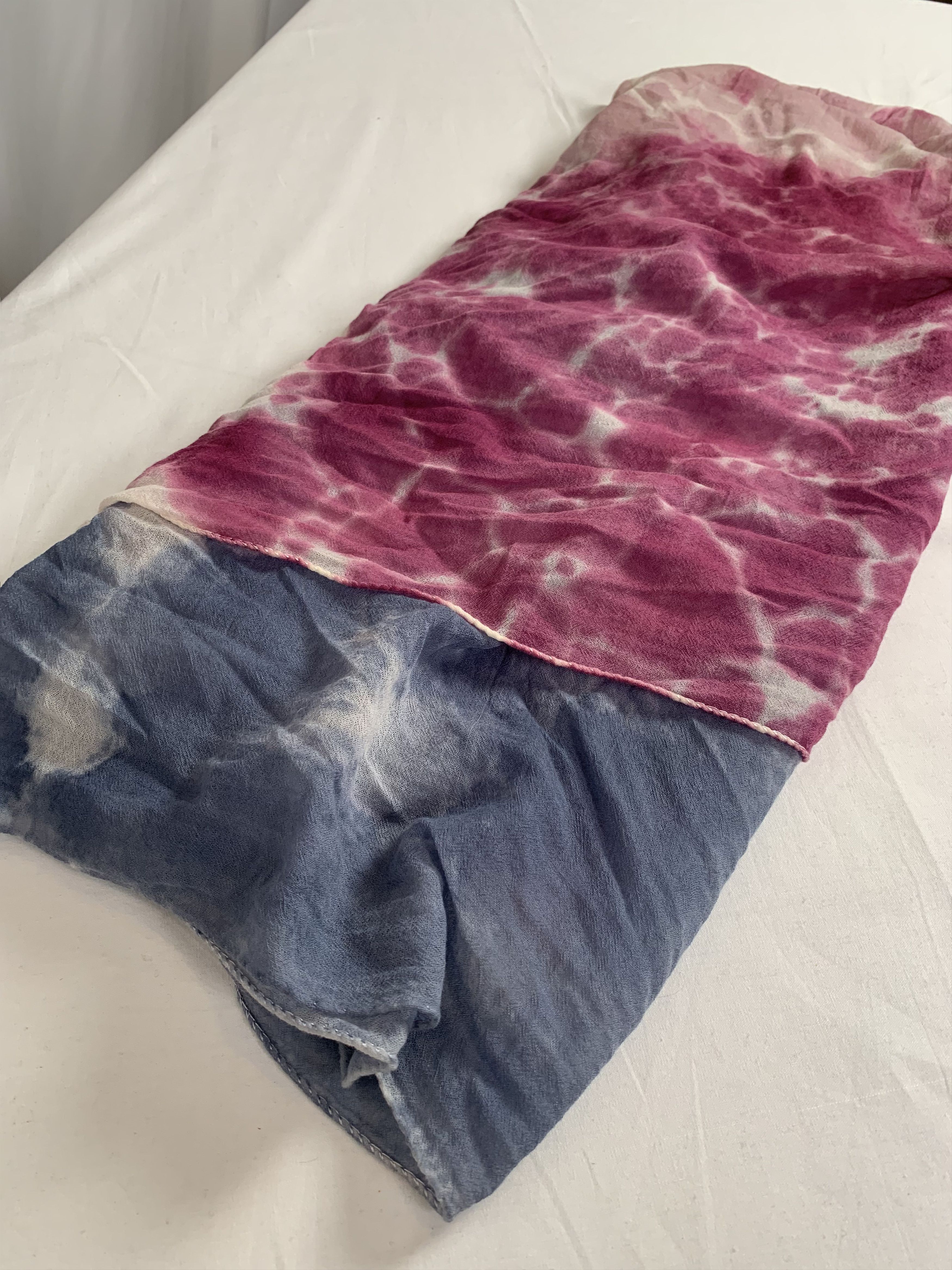 Saint Laurent Paris Pink & Blue Saint Laurent Scarf Size ONE SIZE - 7 Thumbnail