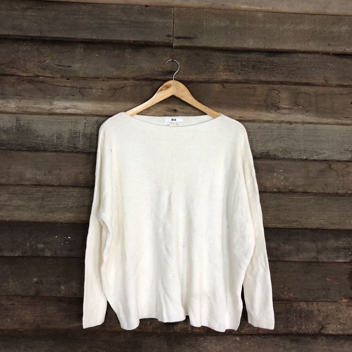 image of Homespun Knitwear x Uniqlo Japan White Knitwear 364B, Men's (Size Medium)