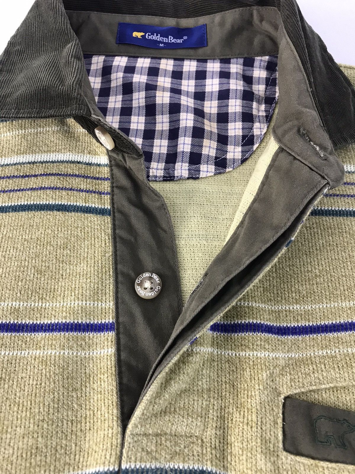 Golden Bear × Vintage Vintage GoldenBear Design Striped Singgle Pocket Style Size US M / EU 48-50 / 2 - 5 Thumbnail