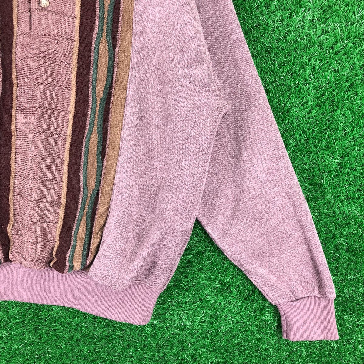 Japanese Brand Vintage 80's Knit Polo Shirts Coloured by Destinare Uomo Size US L / EU 52-54 / 3 - 3 Thumbnail