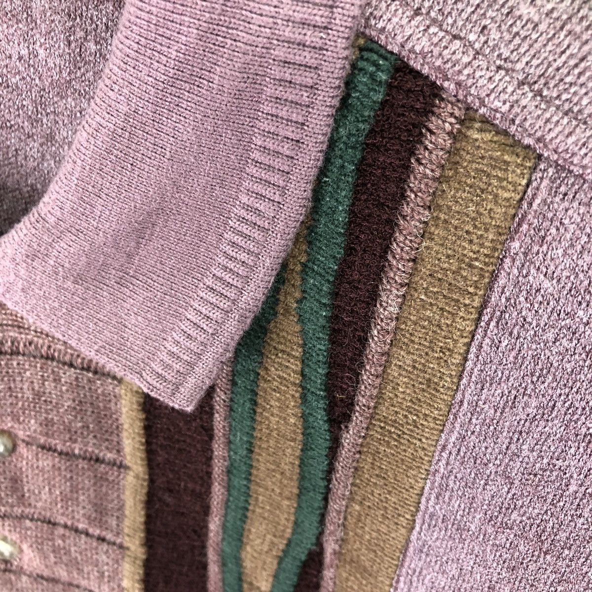 Japanese Brand Vintage 80's Knit Polo Shirts Coloured by Destinare Uomo Size US L / EU 52-54 / 3 - 8 Thumbnail