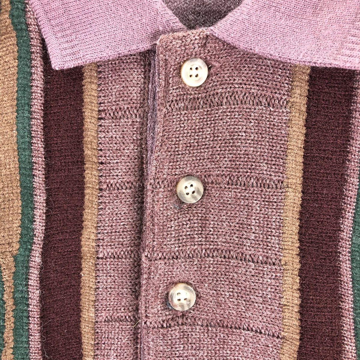 Japanese Brand Vintage 80's Knit Polo Shirts Coloured by Destinare Uomo Size US L / EU 52-54 / 3 - 9 Thumbnail