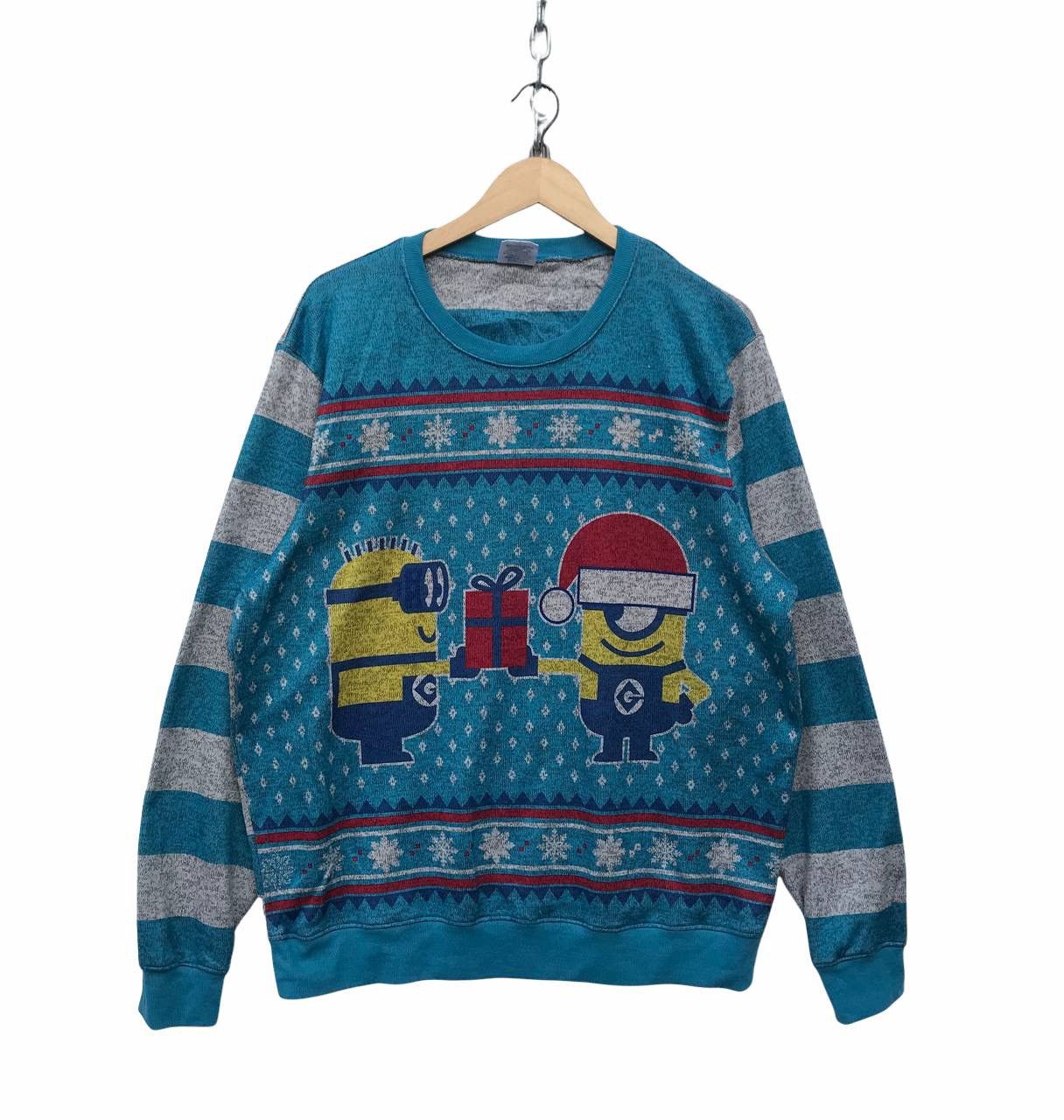 Universal Studios Cartoon Anime Minion Stripe Sweatshirt