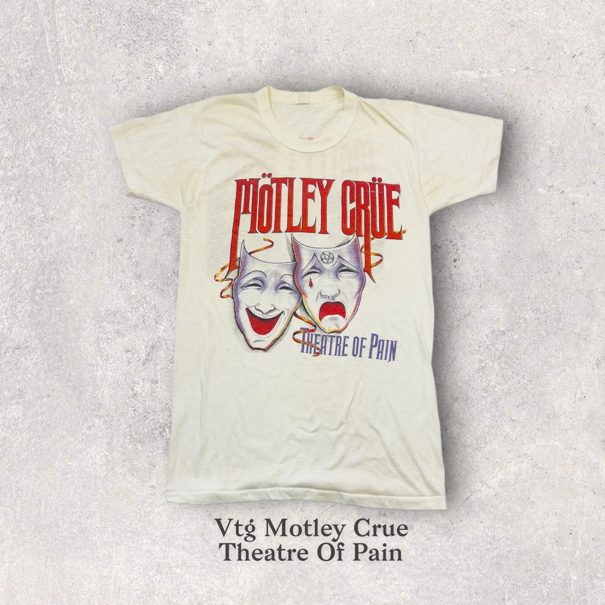 🔥Last Drop🔥Vintage Motley Crue Theatre Of Pain Tour Tshirt