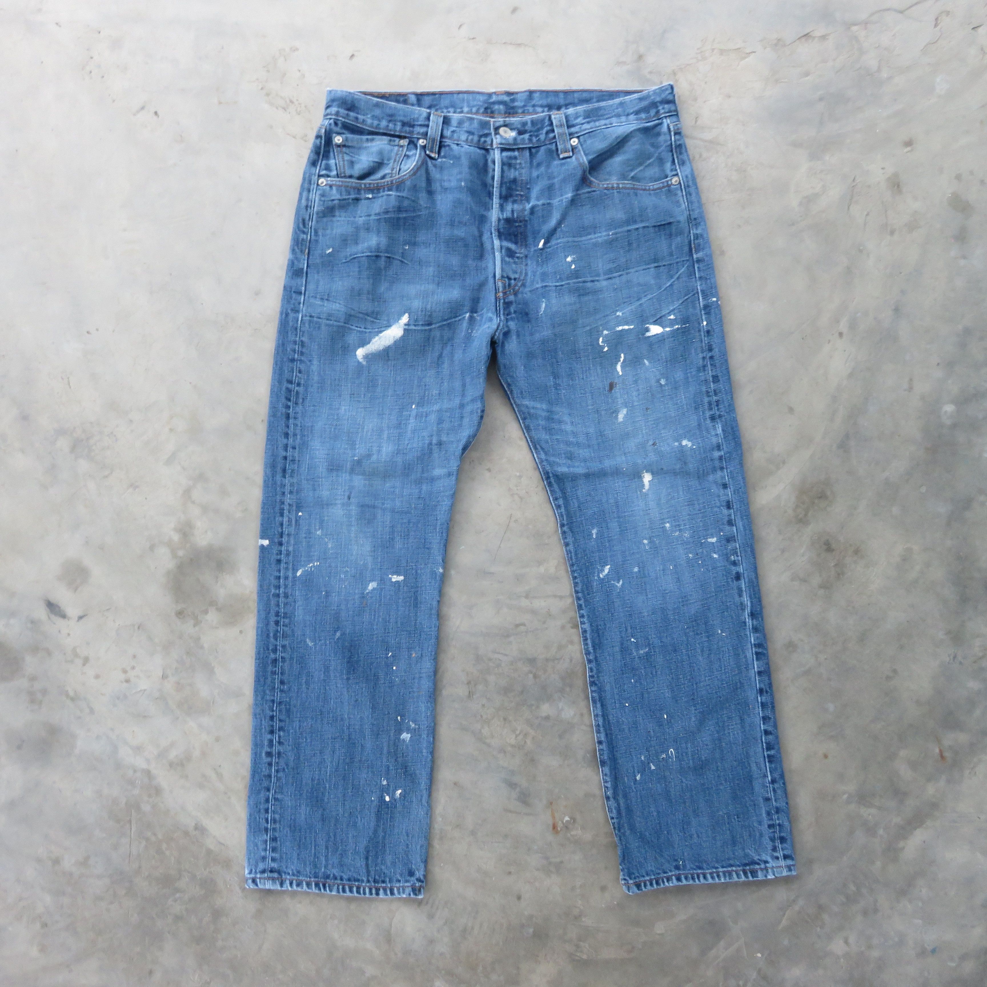 Levi's Vintage Levis 501 Painted Custom Jeans 36x30 Size US 36 / EU 52 - 1 Thumbnail