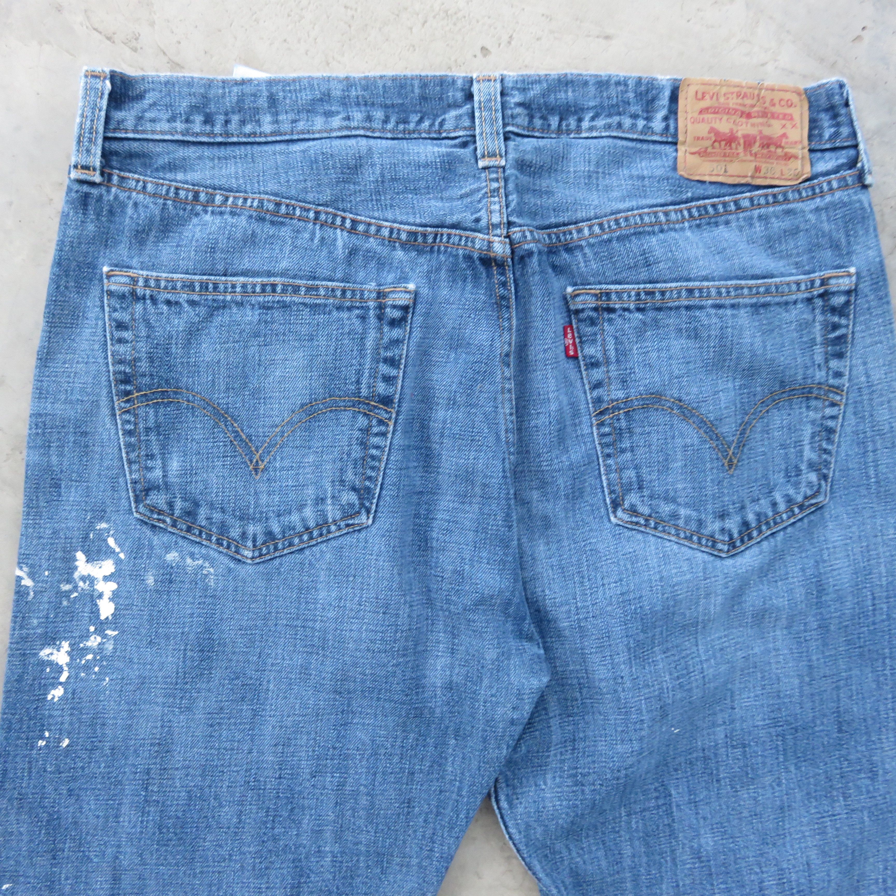Levi's Vintage Levis 501 Painted Custom Jeans 36x30 Size US 36 / EU 52 - 9 Thumbnail