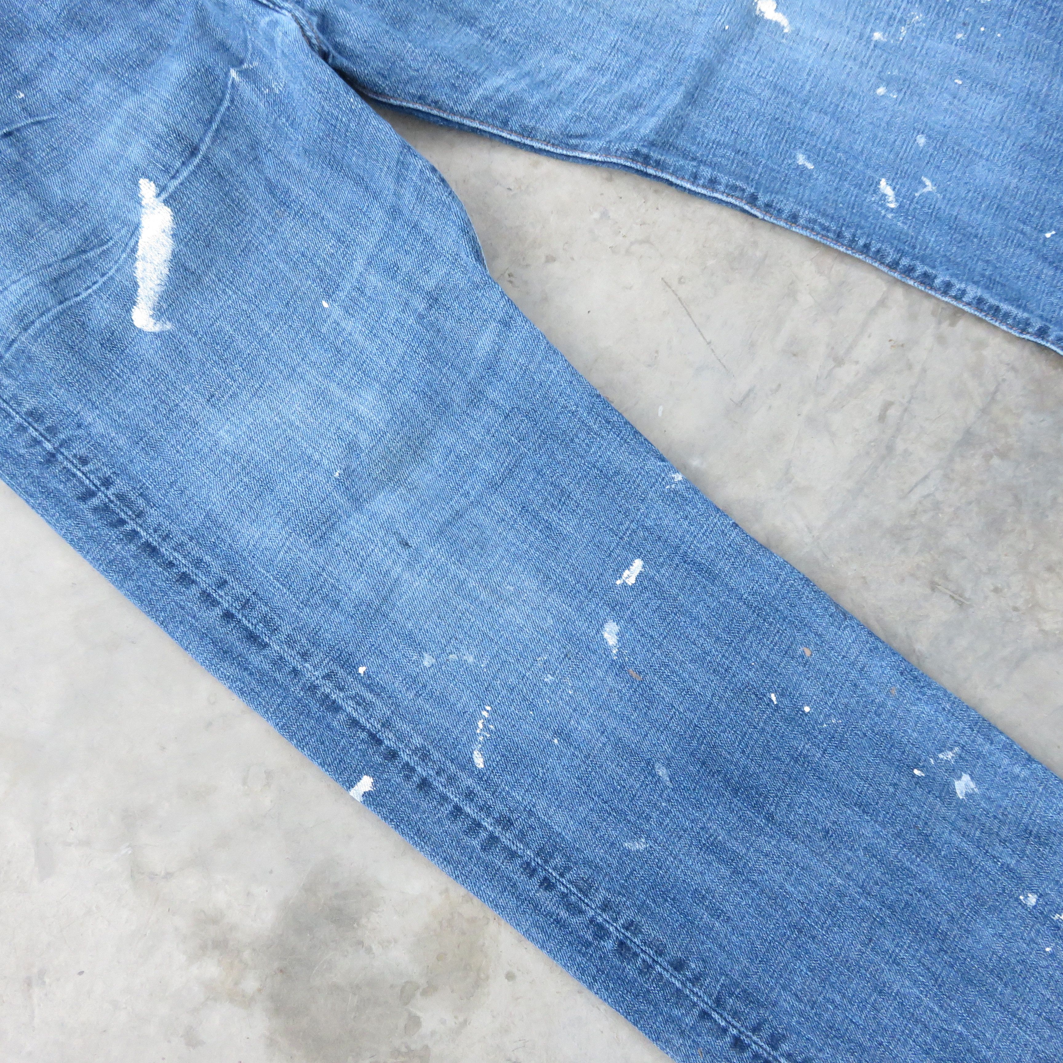 Levi's Vintage Levis 501 Painted Custom Jeans 36x30 Size US 36 / EU 52 - 5 Thumbnail