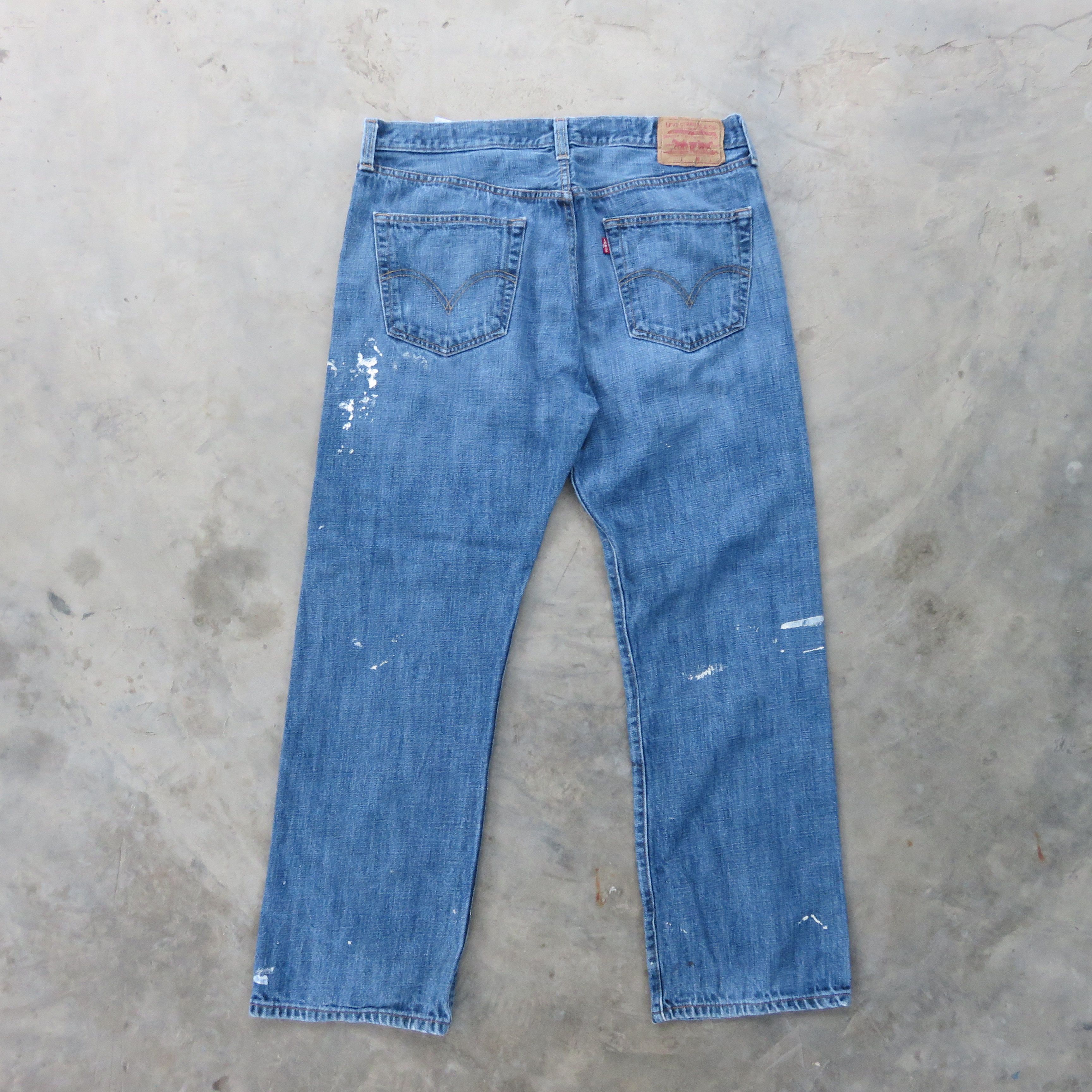 Levi's Vintage Levis 501 Painted Custom Jeans 36x30 Size US 36 / EU 52 - 8 Thumbnail