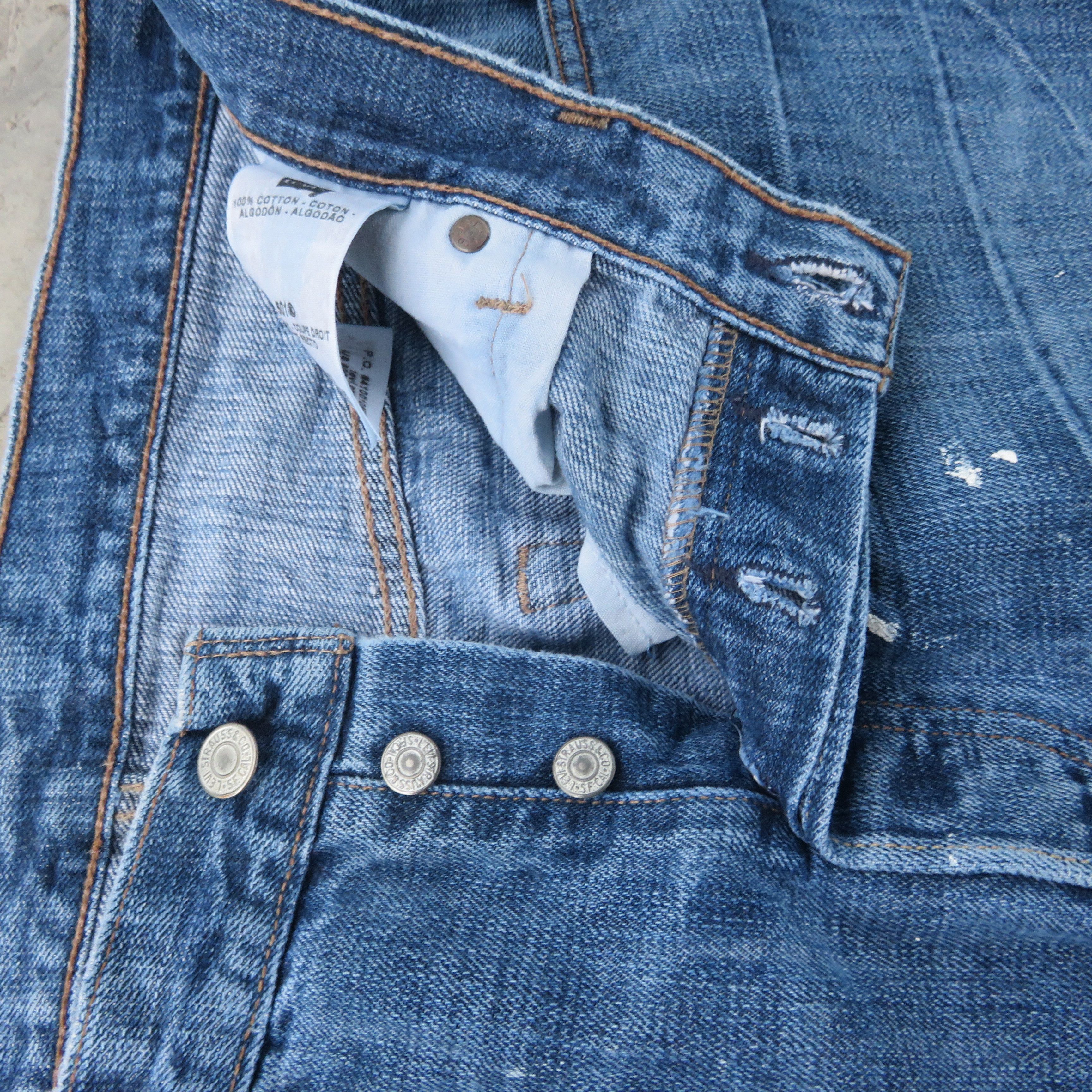 Levi's Vintage Levis 501 Painted Custom Jeans 36x30 Size US 36 / EU 52 - 13 Thumbnail
