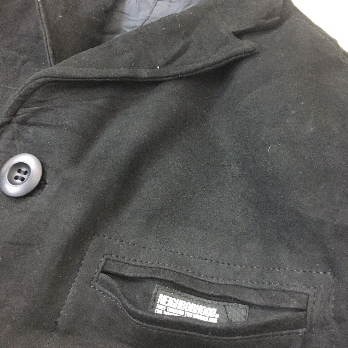 Neighborhood NEIGHBORHOOD SUEDE LEATHER BLACK CHORE JACKET Size US M / EU 48-50 / 2 - 10 Thumbnail