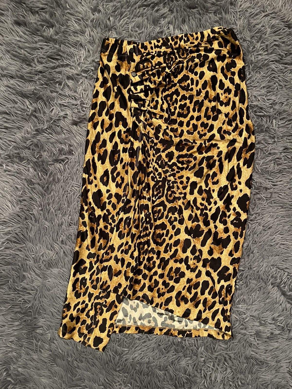 Paco Rabanne tiger leopard print skirt