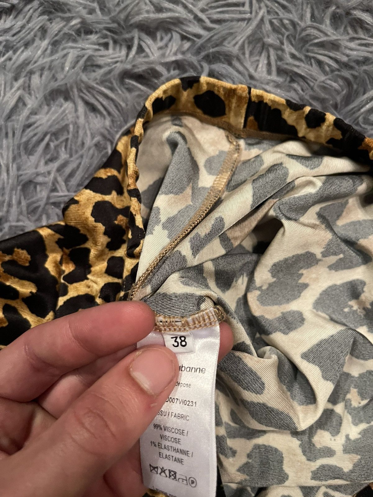 Designer × Paco Rabanne Paco Rabanne tiger leopard print skirt Size 26" / US 2 / IT 38 - 7 Thumbnail