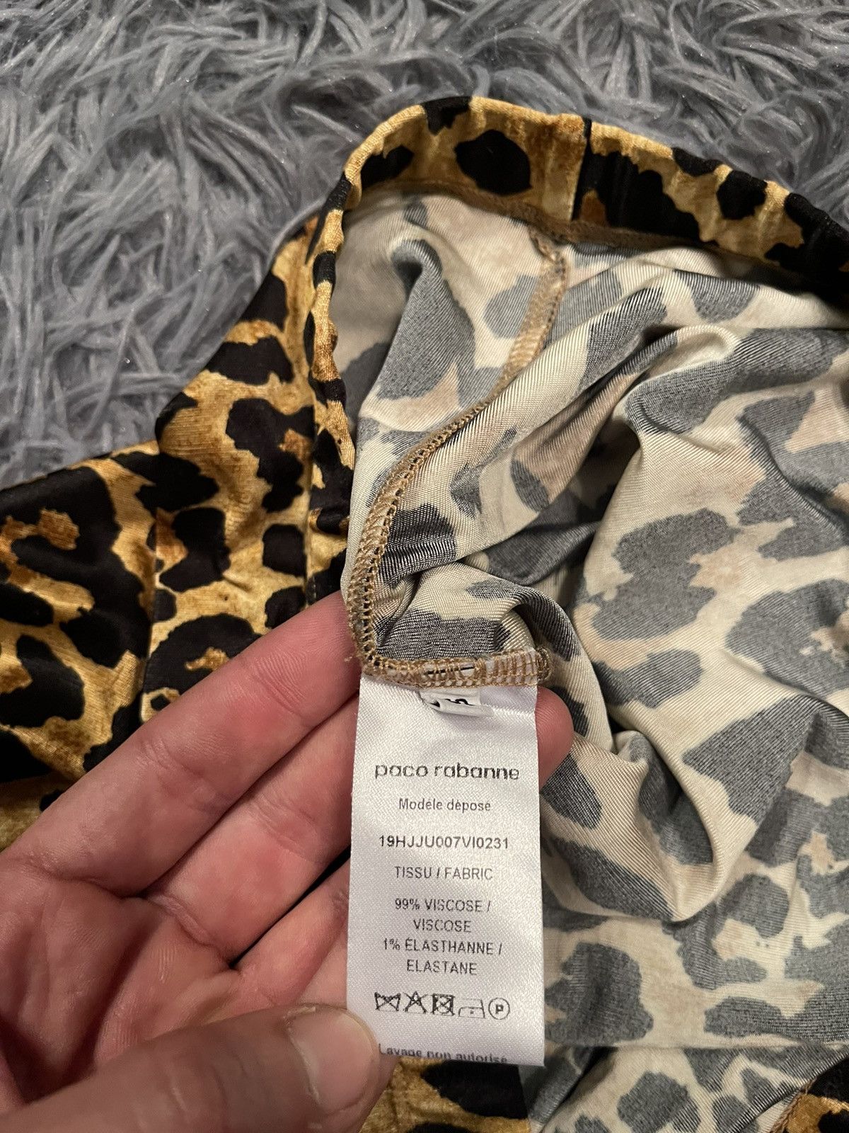 Designer × Paco Rabanne Paco Rabanne tiger leopard print skirt Size 26" / US 2 / IT 38 - 6 Thumbnail