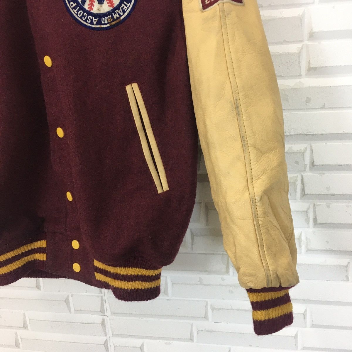 Japanese Brand Japanese Leather Sleeve Varsity Size US M / EU 48-50 / 2 - 4 Thumbnail