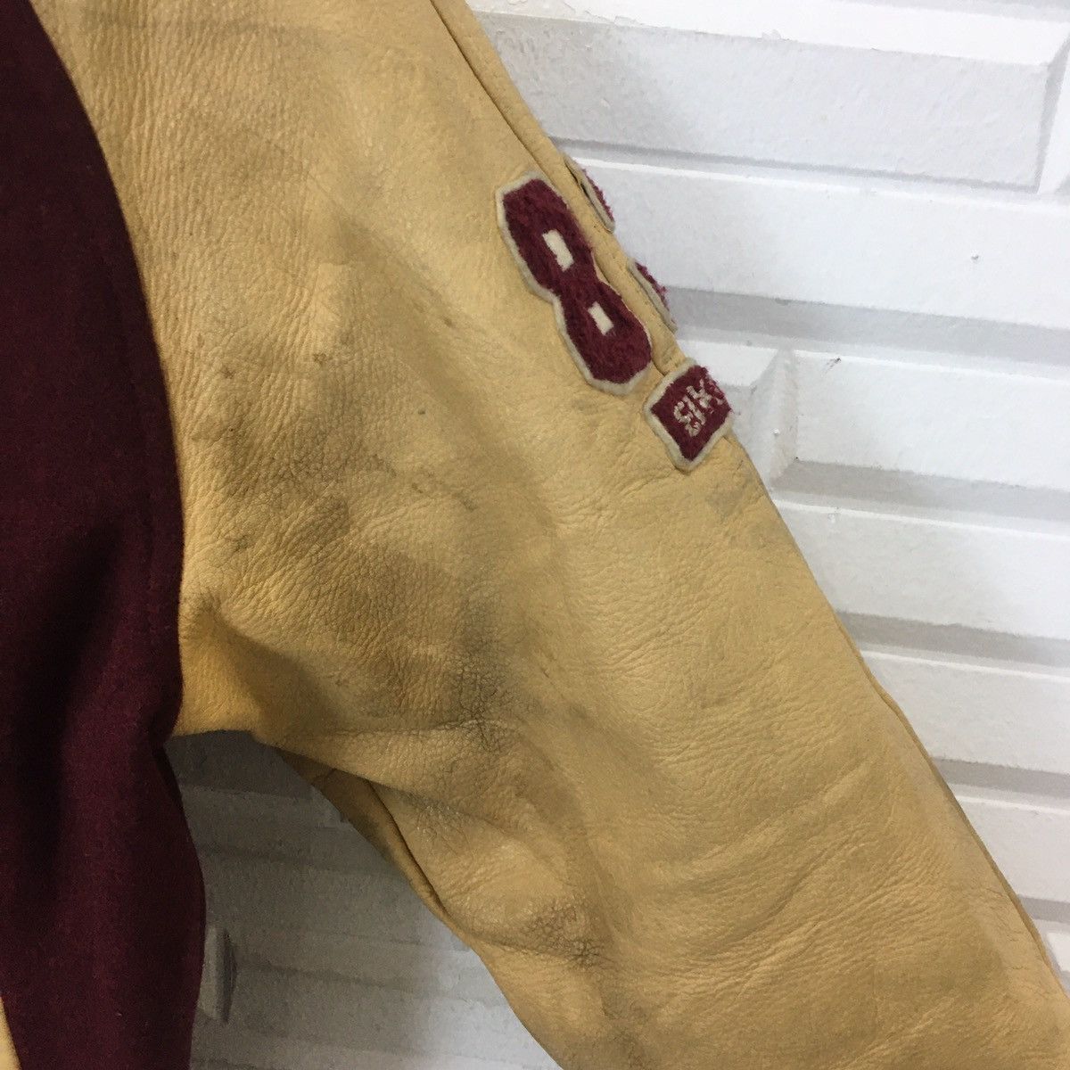 Japanese Brand Japanese Leather Sleeve Varsity Size US M / EU 48-50 / 2 - 6 Thumbnail
