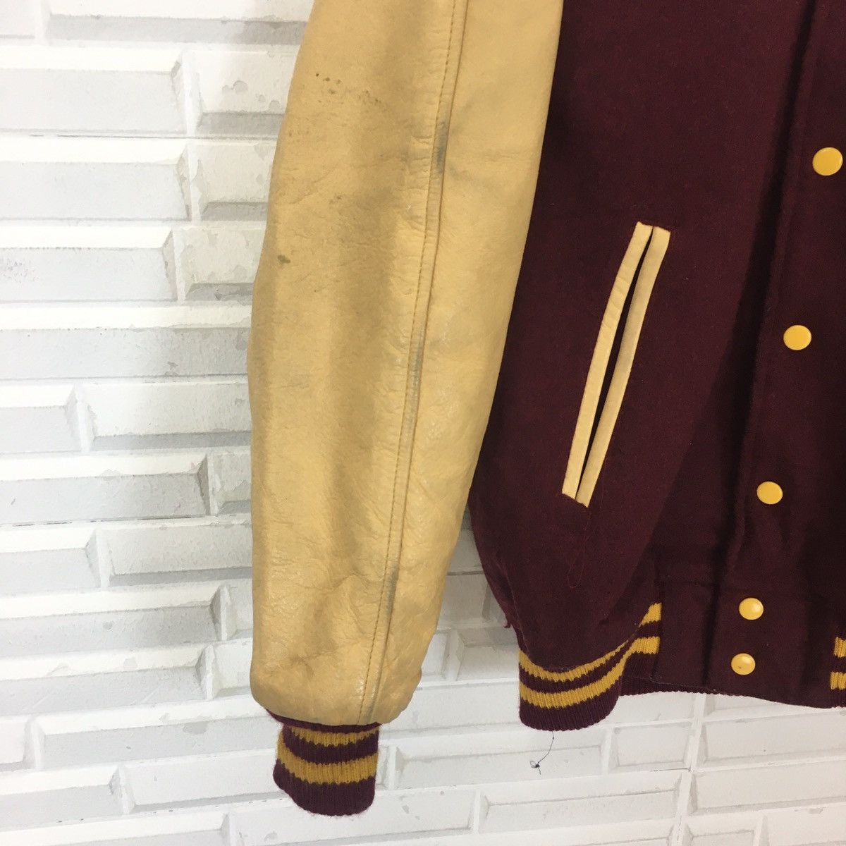 Japanese Brand Japanese Leather Sleeve Varsity Size US M / EU 48-50 / 2 - 3 Thumbnail