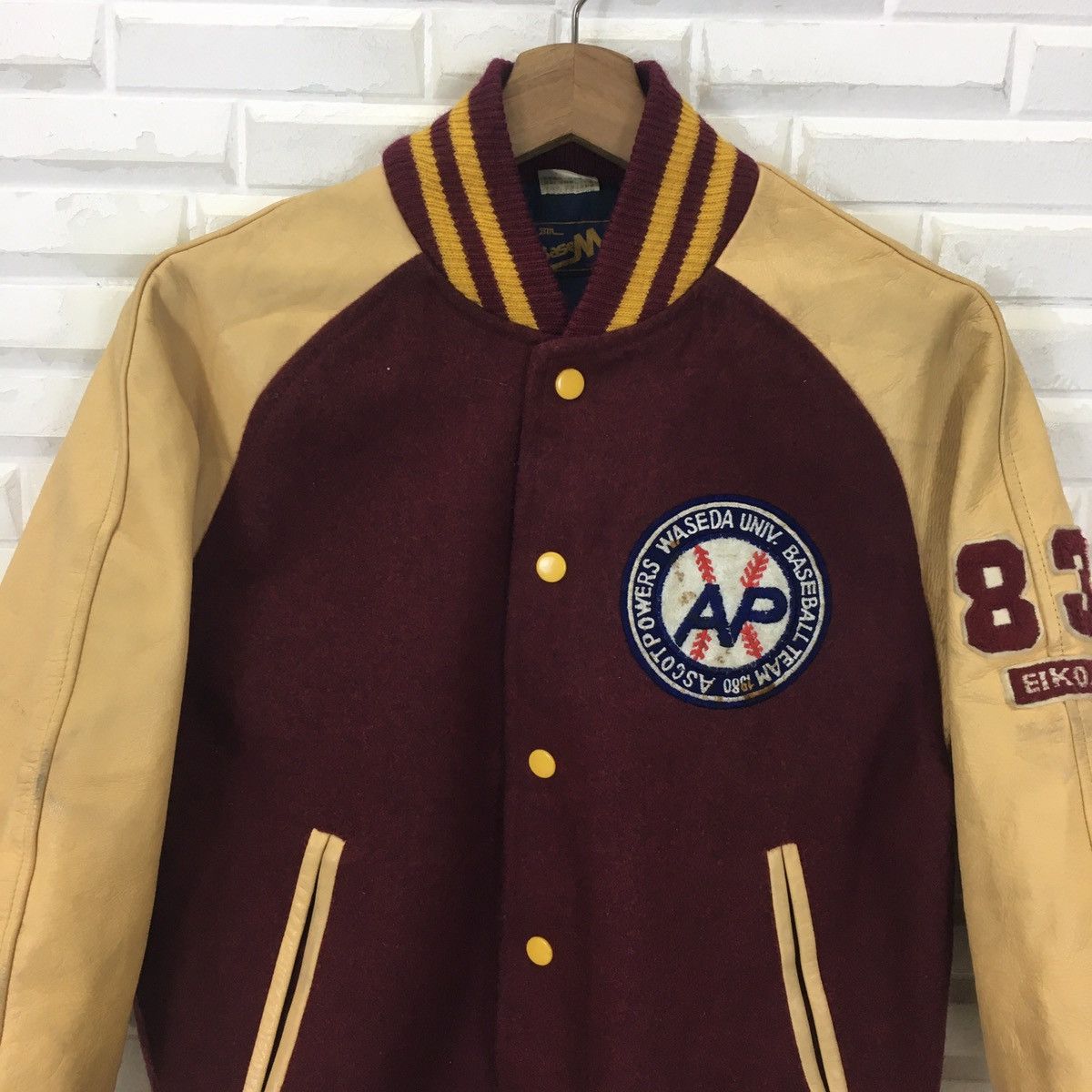 Japanese Brand Japanese Leather Sleeve Varsity Size US M / EU 48-50 / 2 - 5 Thumbnail