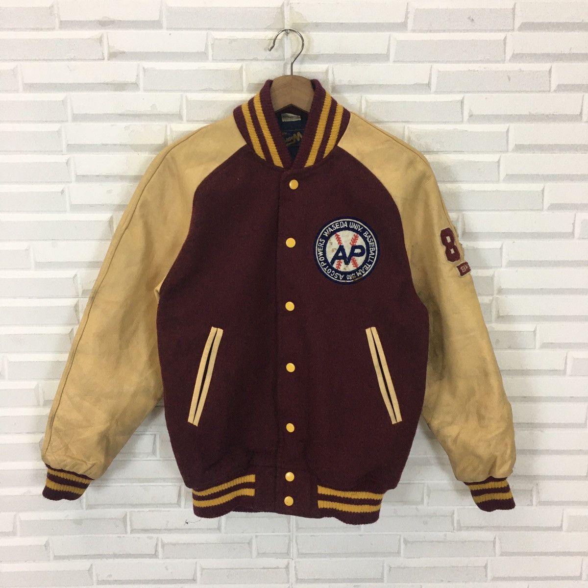 Japanese Brand Japanese Leather Sleeve Varsity Size US M / EU 48-50 / 2 - 2 Thumbnail