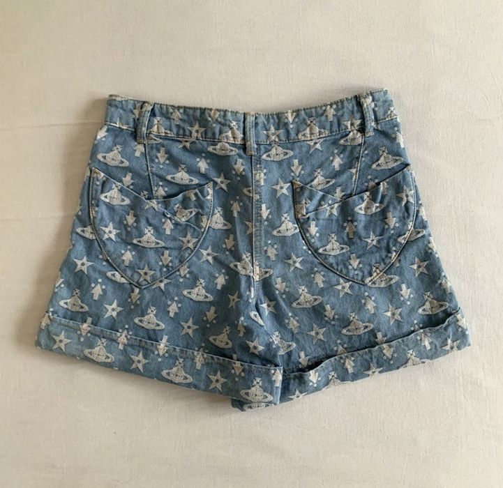 VIVIENNE WESTWOOD star print denim shorts