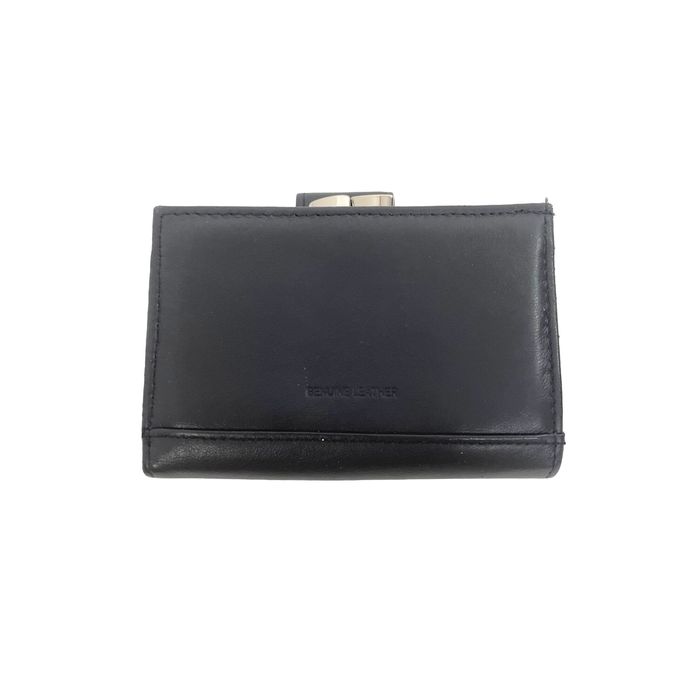 Other Guang Tong Women's Black Leather Wallet Bifold Slots Coin Pu