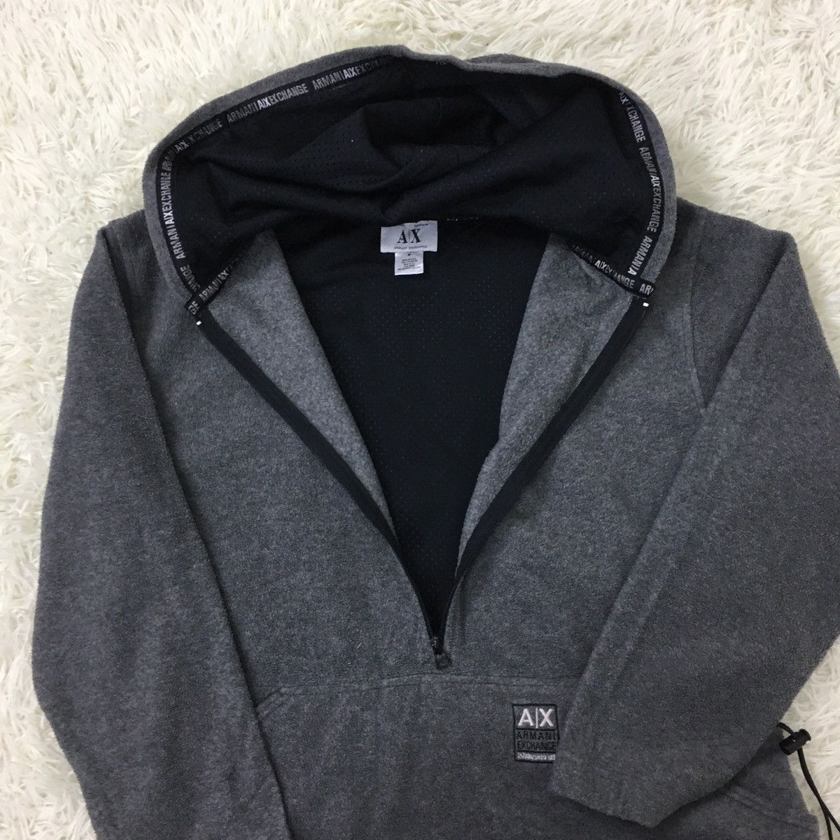 Armani Exchange Armani Exchange 1/2 Zip Up Hoodie Fleece Size US M / EU 48-50 / 2 - 6 Thumbnail