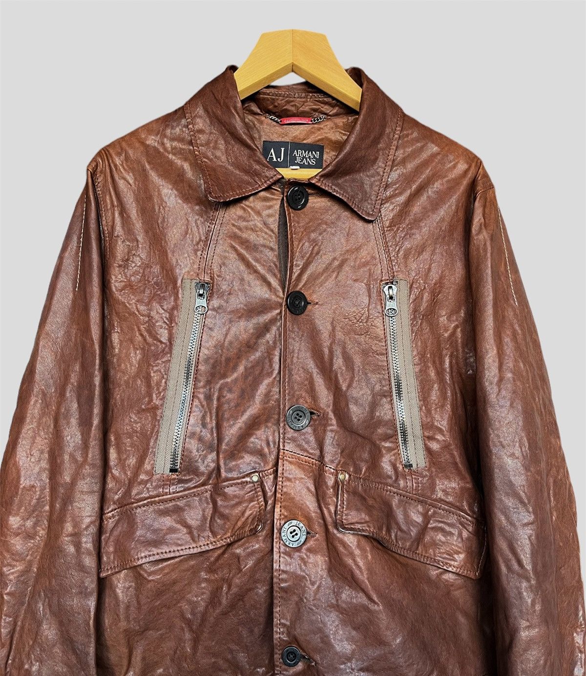 Armani Armani Leather Jacket Size US M / EU 48-50 / 2 - 4 Thumbnail