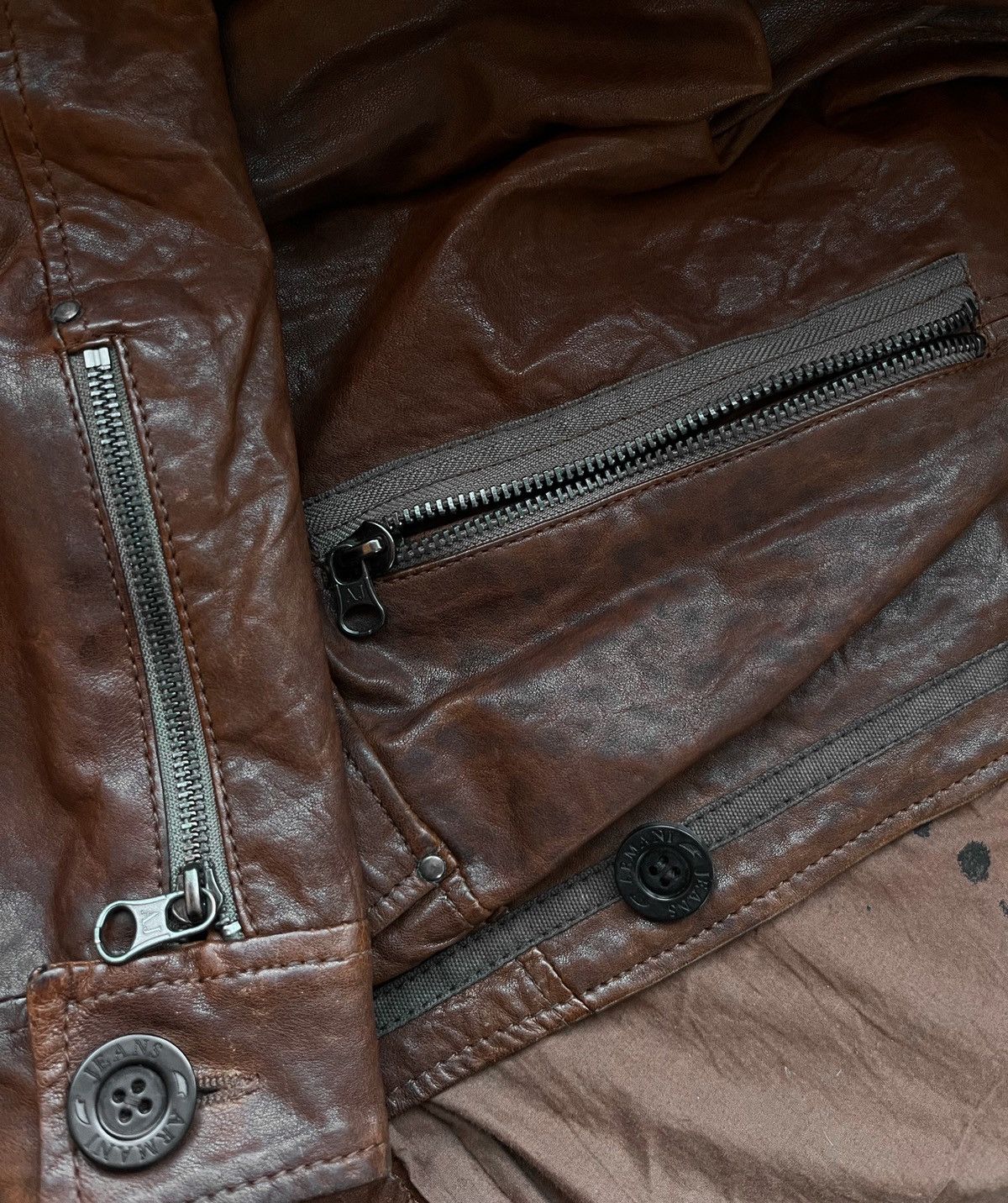 Armani Armani Leather Jacket Size US M / EU 48-50 / 2 - 11 Thumbnail