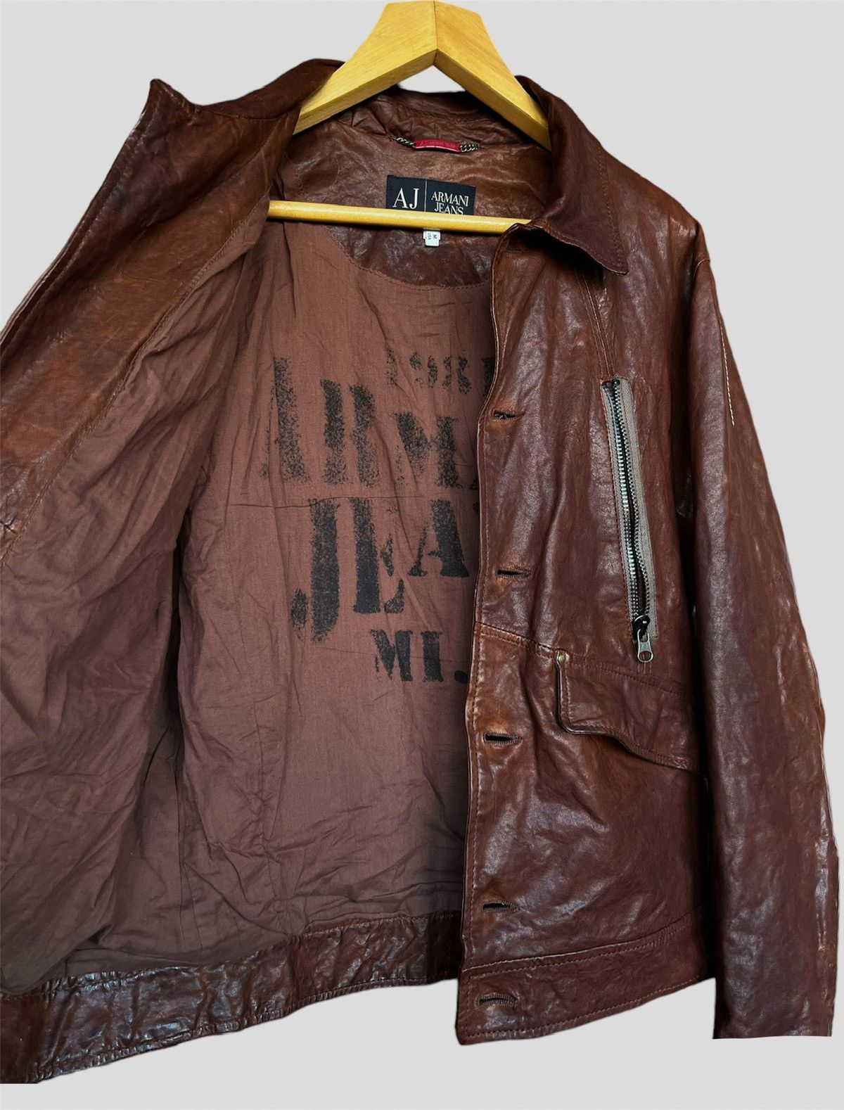 Armani Armani Leather Jacket Size US M / EU 48-50 / 2 - 3 Thumbnail