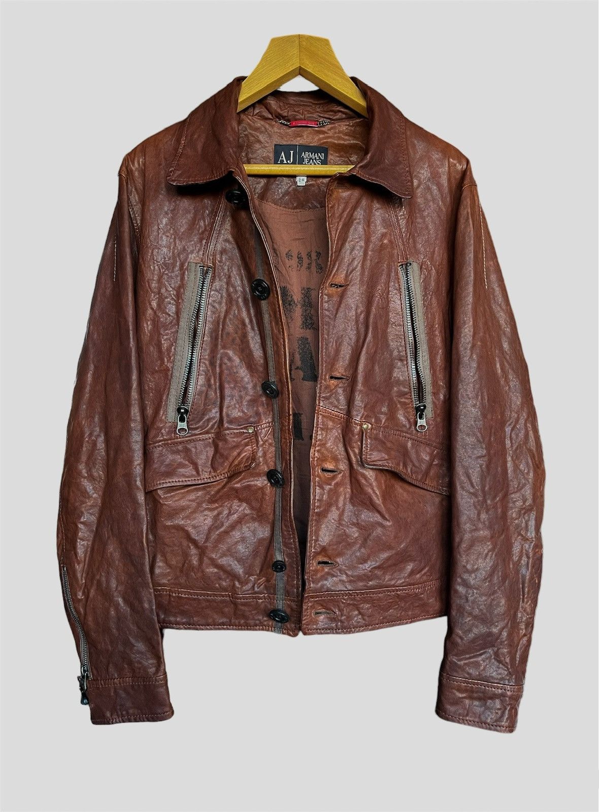 Armani Armani Leather Jacket Size US M / EU 48-50 / 2 - 1 Thumbnail