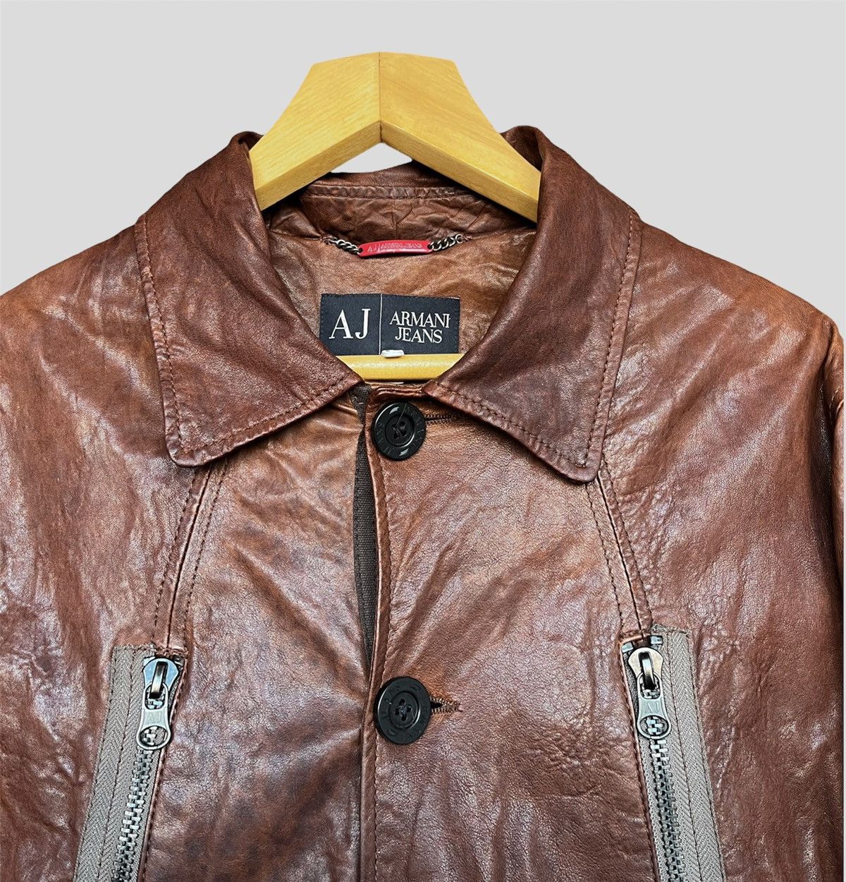 Armani Armani Leather Jacket Size US M / EU 48-50 / 2 - 6 Thumbnail