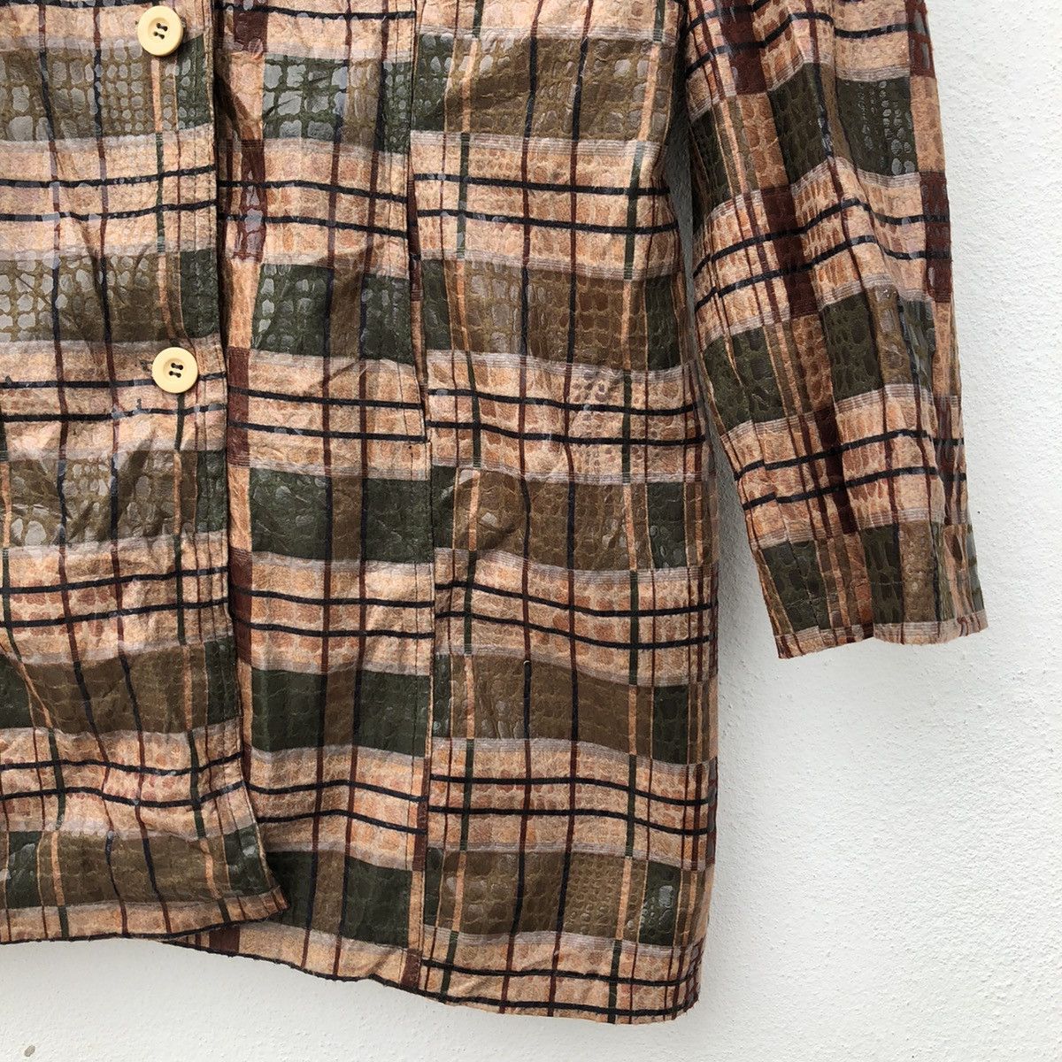 Japanese Brand SELENE SPORT POLYVINYL CHLORIDE TARTAN DESIGN JACKET Size US XL / EU 56 / 4 - 3 Thumbnail