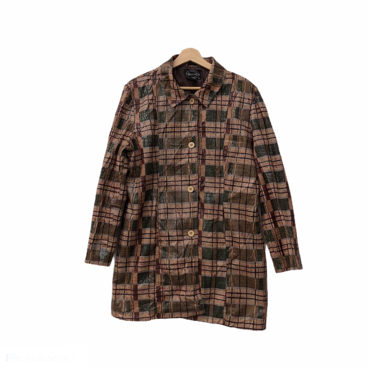 Japanese Brand SELENE SPORT POLYVINYL CHLORIDE TARTAN DESIGN JACKET Size US XL / EU 56 / 4 - 1 Thumbnail