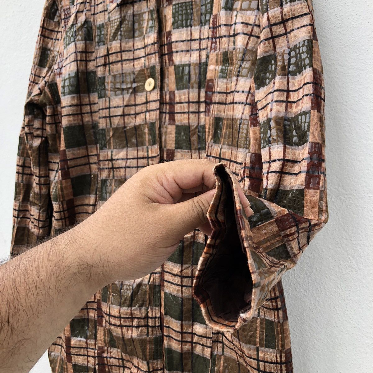 Japanese Brand SELENE SPORT POLYVINYL CHLORIDE TARTAN DESIGN JACKET Size US XL / EU 56 / 4 - 5 Thumbnail