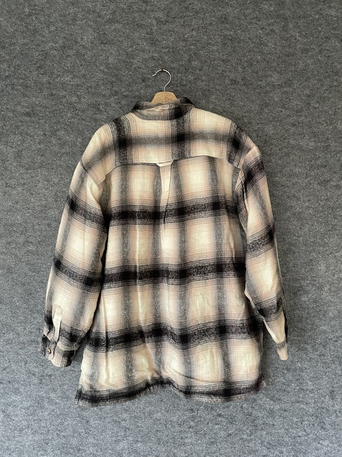 Flannel × Japanese Brand × Vintage VINTAGE BAY LEAF SHEARLING FLANNEL JACKET 4L Size US XXL / EU 58 / 5 - 3 Thumbnail