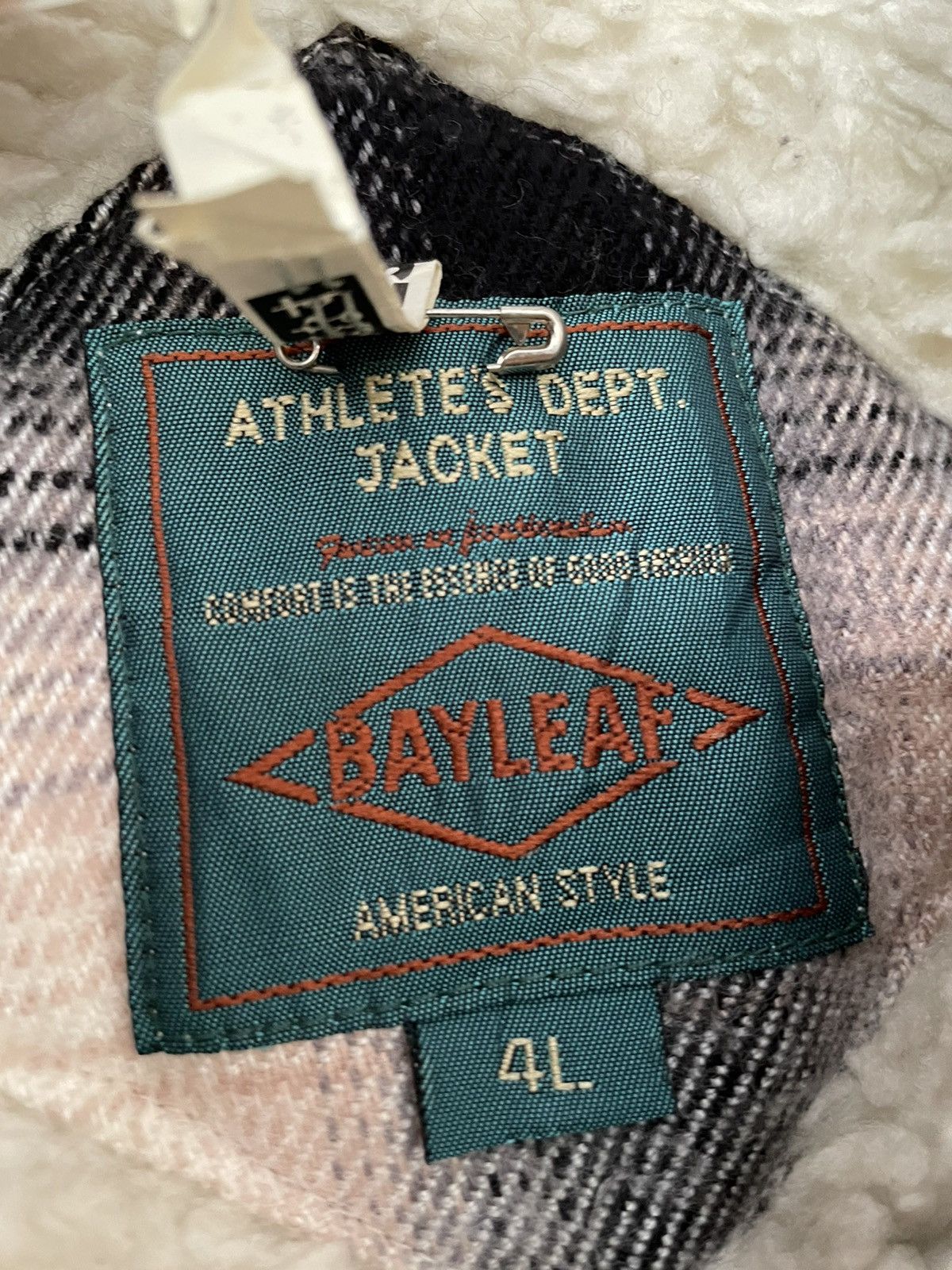Flannel × Japanese Brand × Vintage VINTAGE BAY LEAF SHEARLING FLANNEL JACKET 4L Size US XXL / EU 58 / 5 - 6 Thumbnail