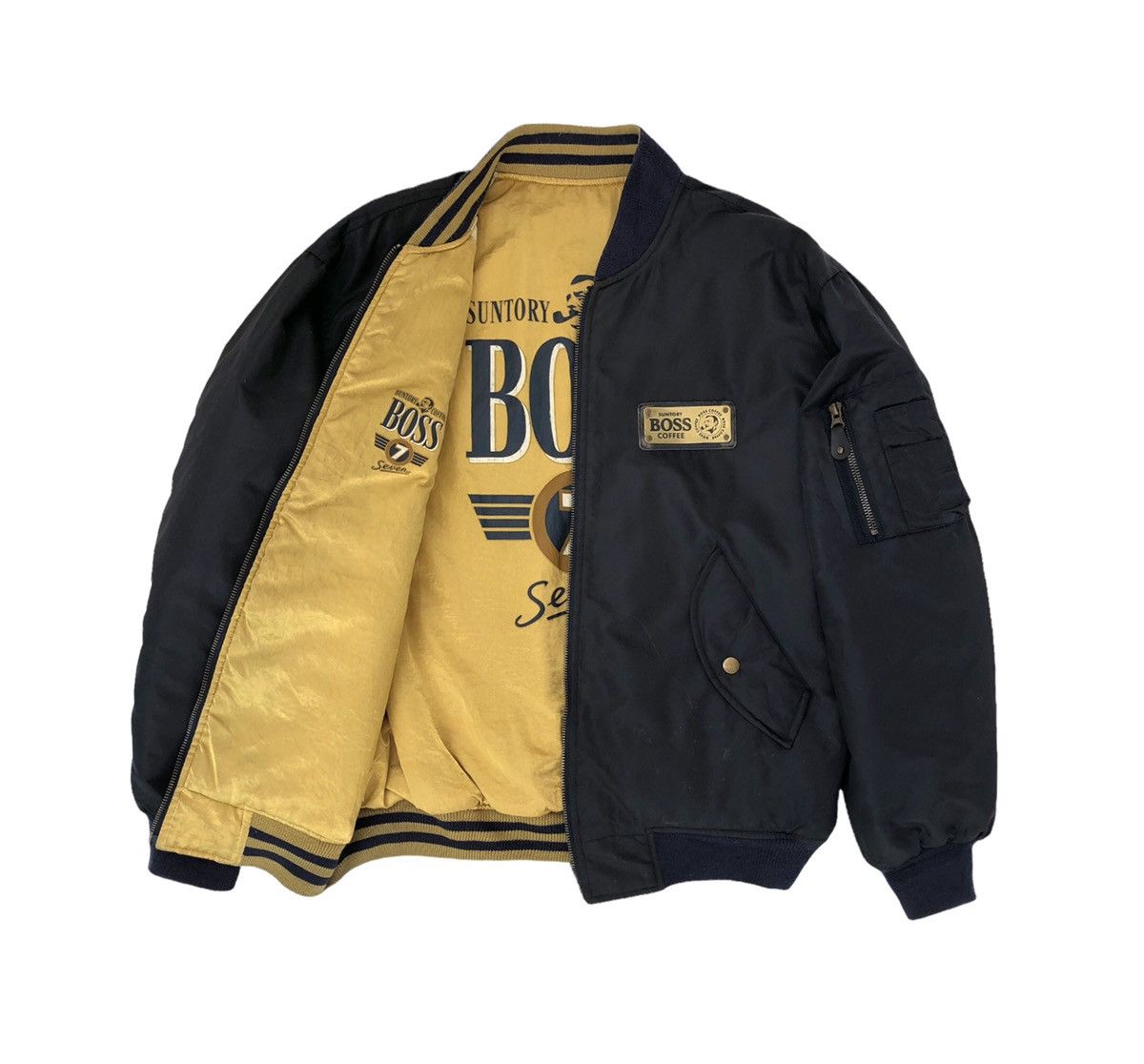 Vintage Vintage Suntory Boss Coffee Reversible Bomber Jacket Size US L / EU 52-54 / 3 - 3 Thumbnail