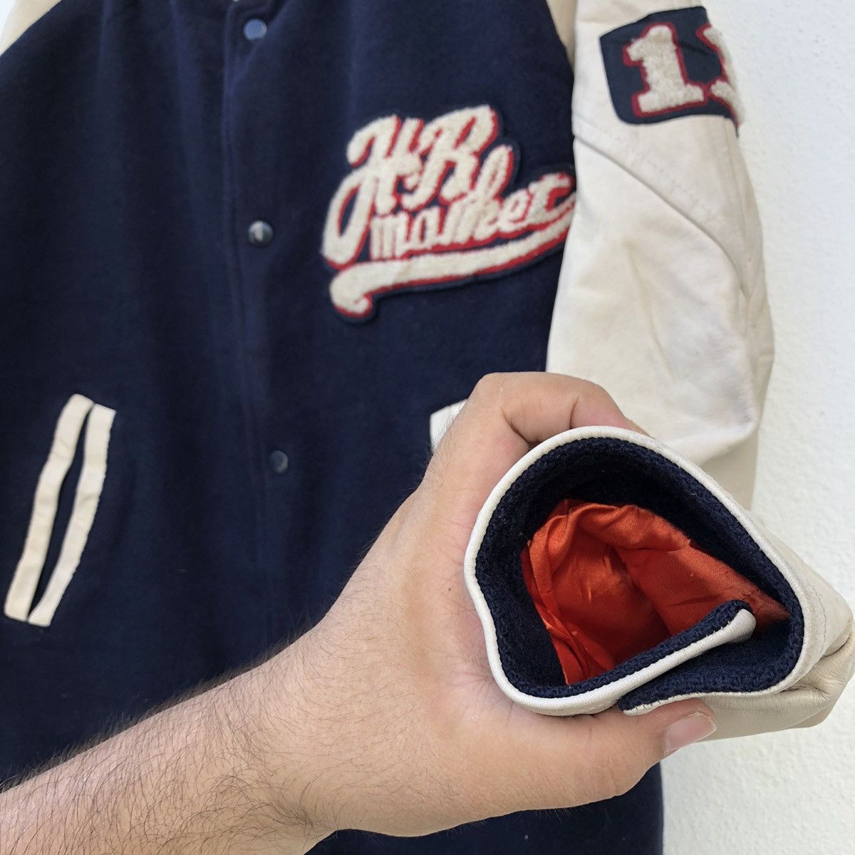 Blue Blue Japan HR MARKET BY BLUE BLUE JAPAN VARSITY JACKET LEATHER SLEEVE Size US M / EU 48-50 / 2 - 5 Thumbnail