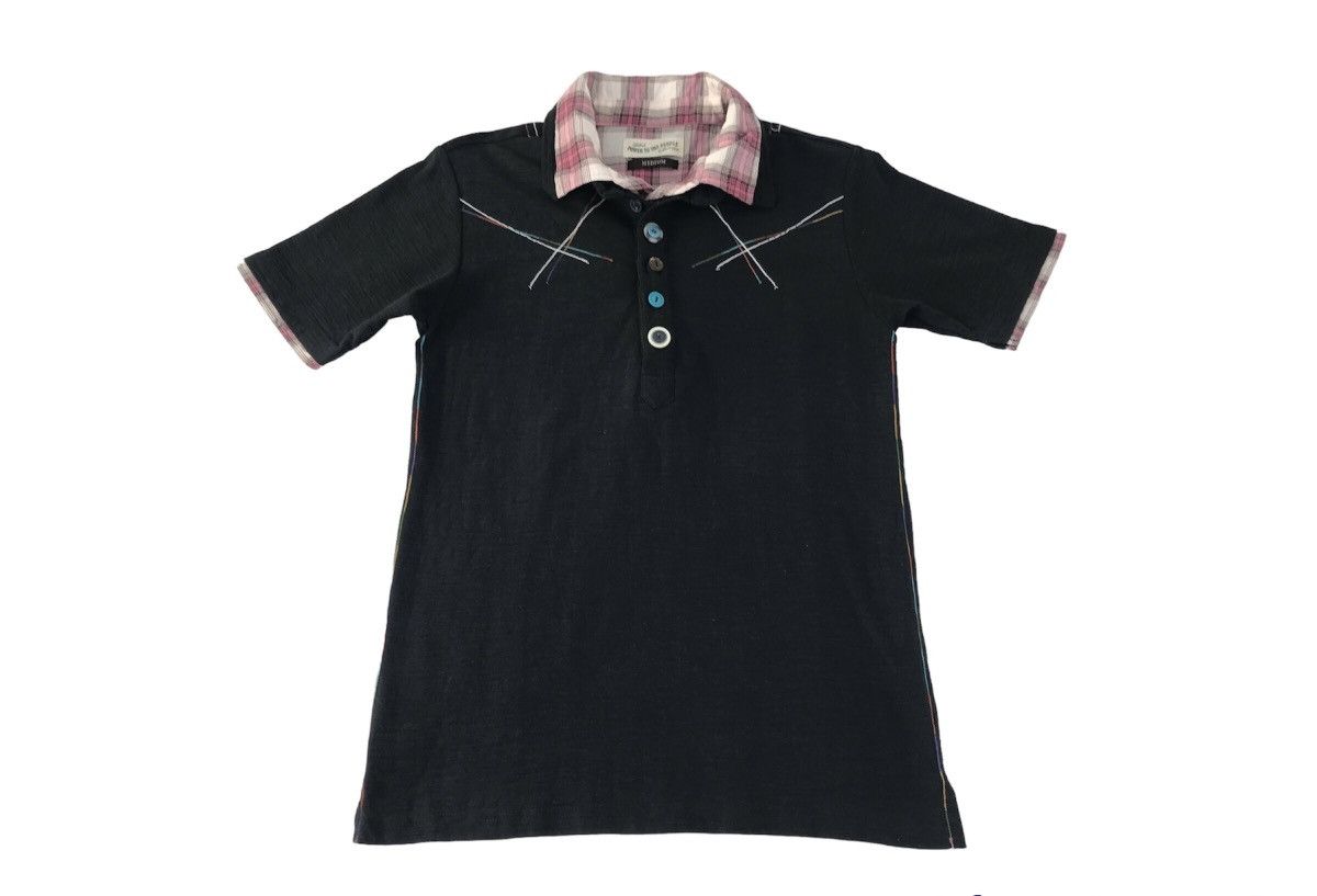 Japanese Brand Power To The People Double Neck&Sleeve Polo S.Shirt Size US S / EU 44-46 / 1 - 1 Thumbnail