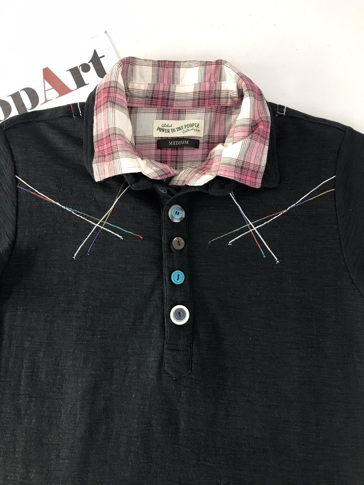 Japanese Brand Power To The People Double Neck&Sleeve Polo S.Shirt Size US S / EU 44-46 / 1 - 4 Thumbnail