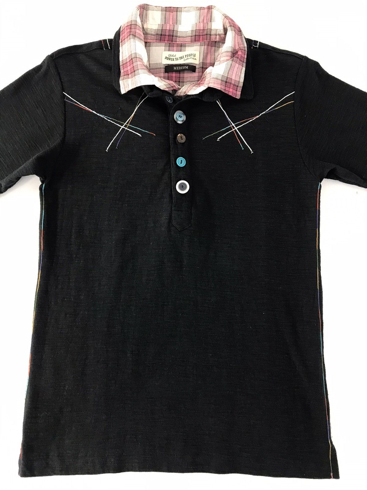Japanese Brand Power To The People Double Neck&Sleeve Polo S.Shirt Size US S / EU 44-46 / 1 - 3 Thumbnail