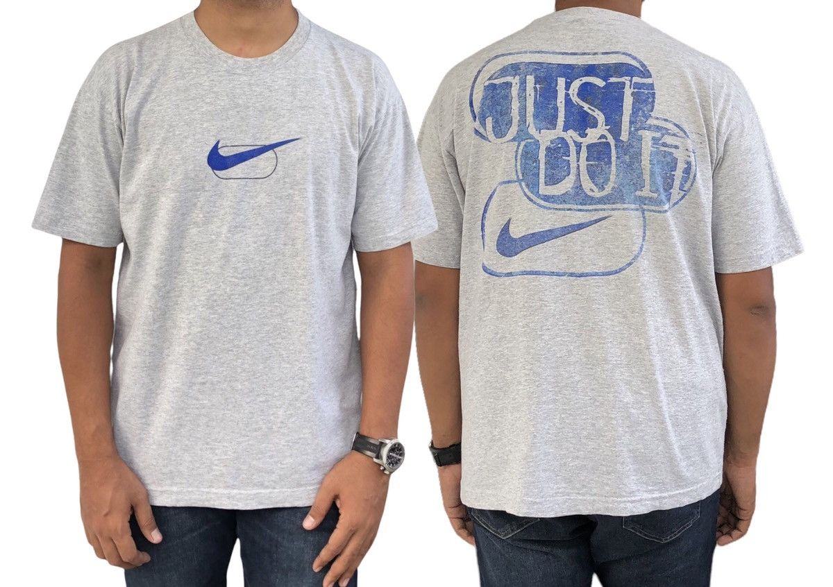 Nike 🔥Vintage 90s Nike Big Swoosh JUST DO IT Tee Size US L / EU 52-54 / 3 - 1 Thumbnail