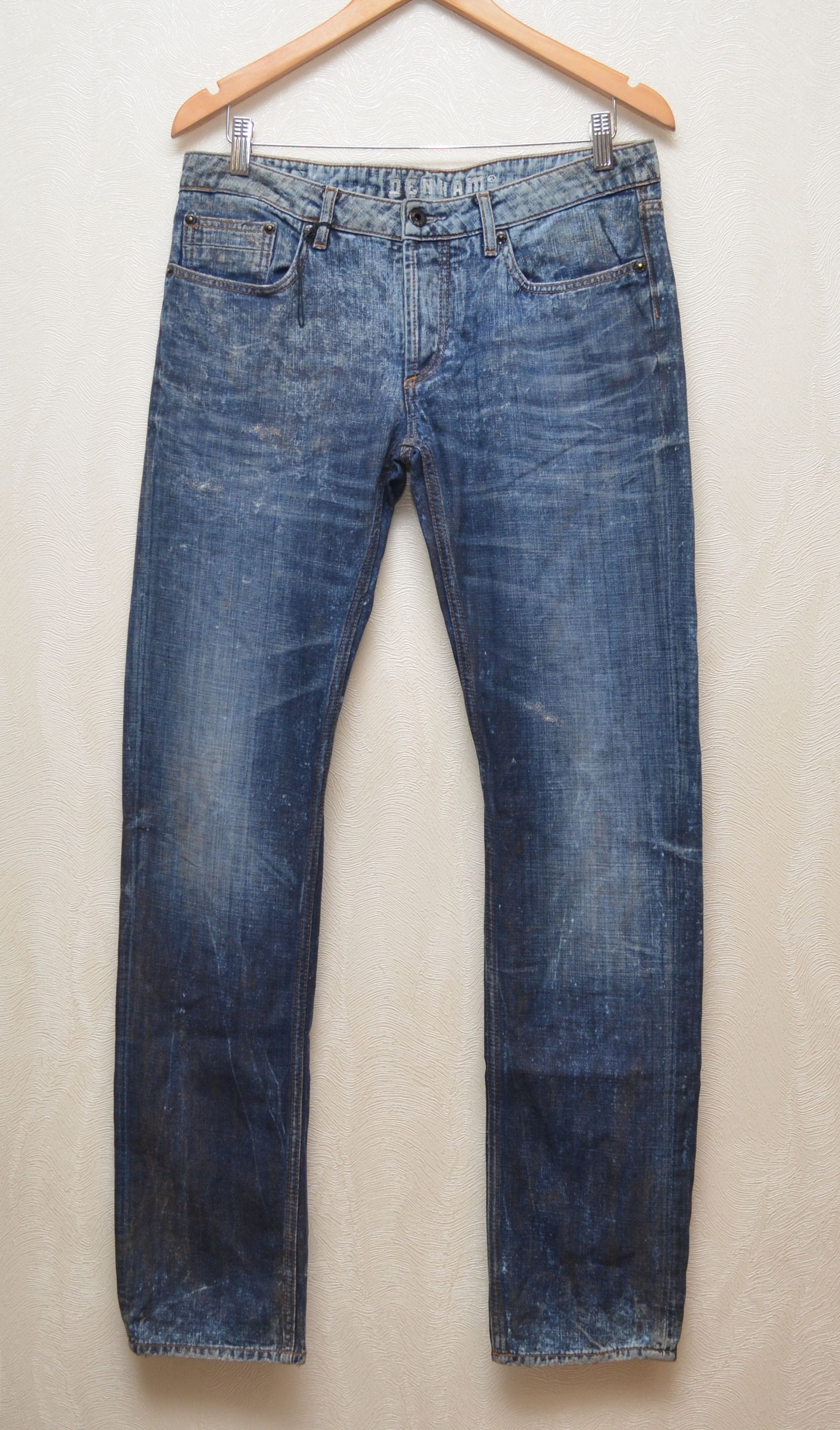 DENHAM × Vintage RARE 🔥 Denham Blue Washed Jeans Size W31 L34 Size US 31 - 1 Thumbnail